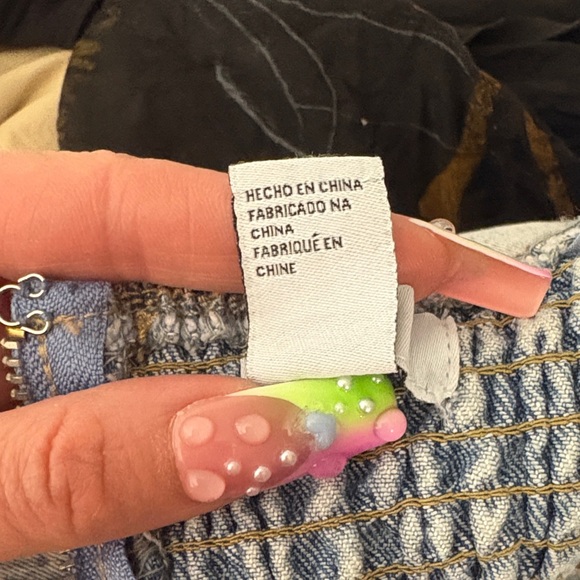 Forever 21 Light Blue Washed Denim Wide-Leg Jumpsuit - Picture 8 of 8